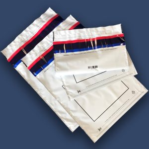 100 - 285mm x 370mm<P>White Tamper Evident Bags
